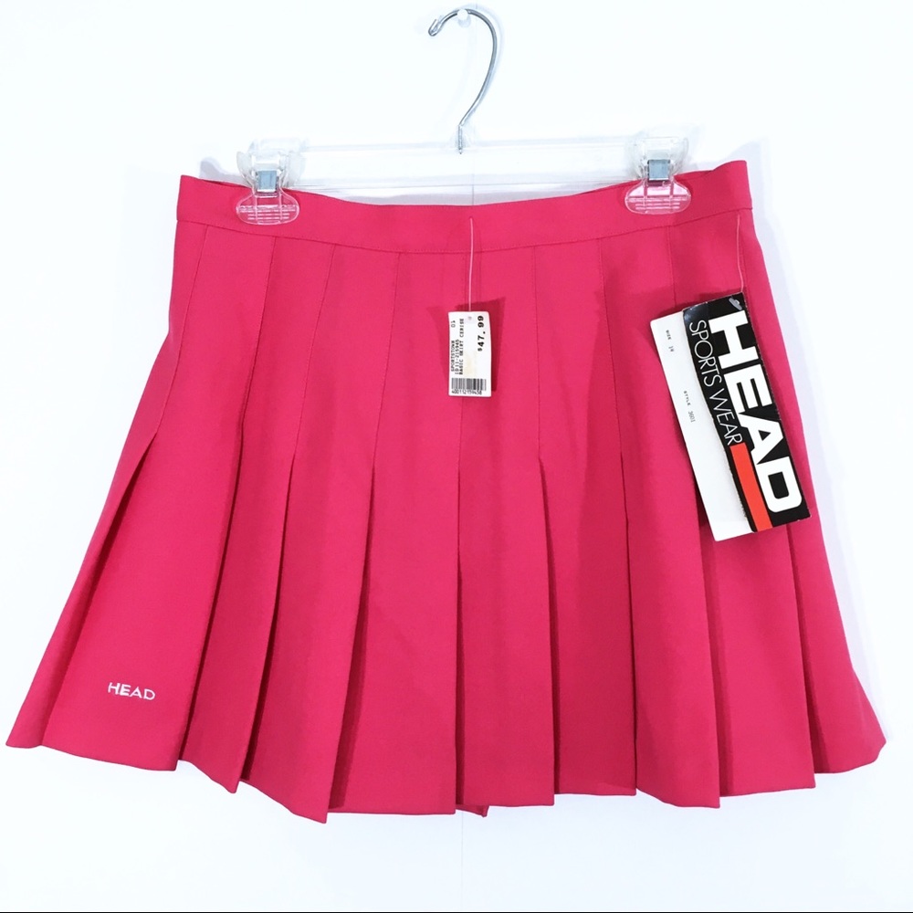NWT VTG Head Sportswear Pleated Athletic Skirt